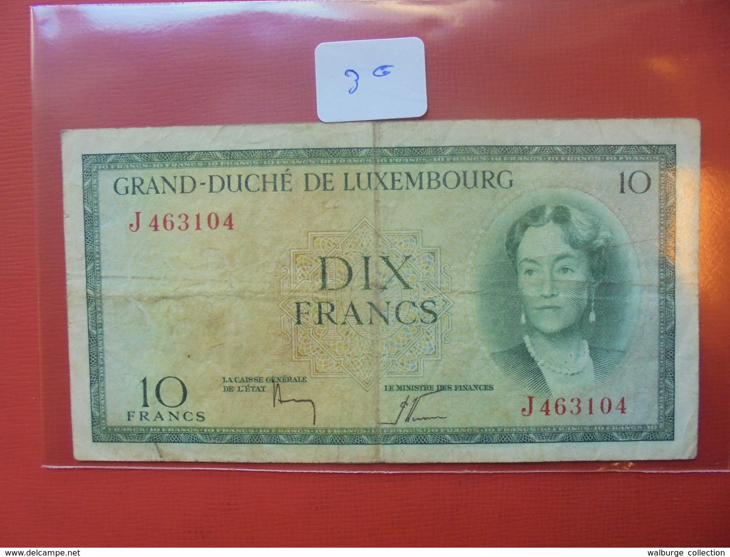 LUXEMBOURG 10 FRANCS (NON-DATE) CIRCULER - Luxembourg
