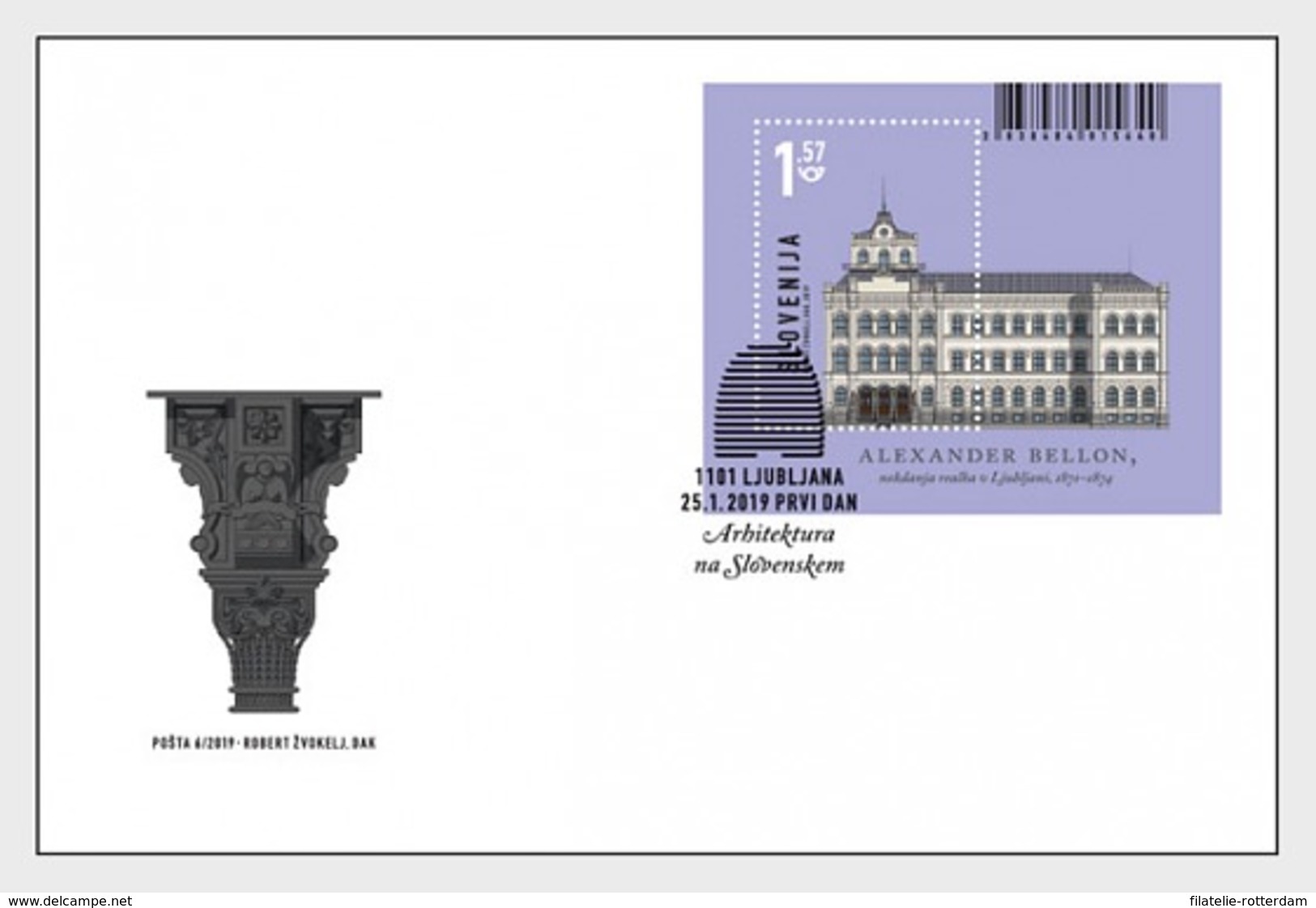 Slovenië / Slovenia - Postfris/MNH - FDC Sheet Architectuur 2019 - Slovenië