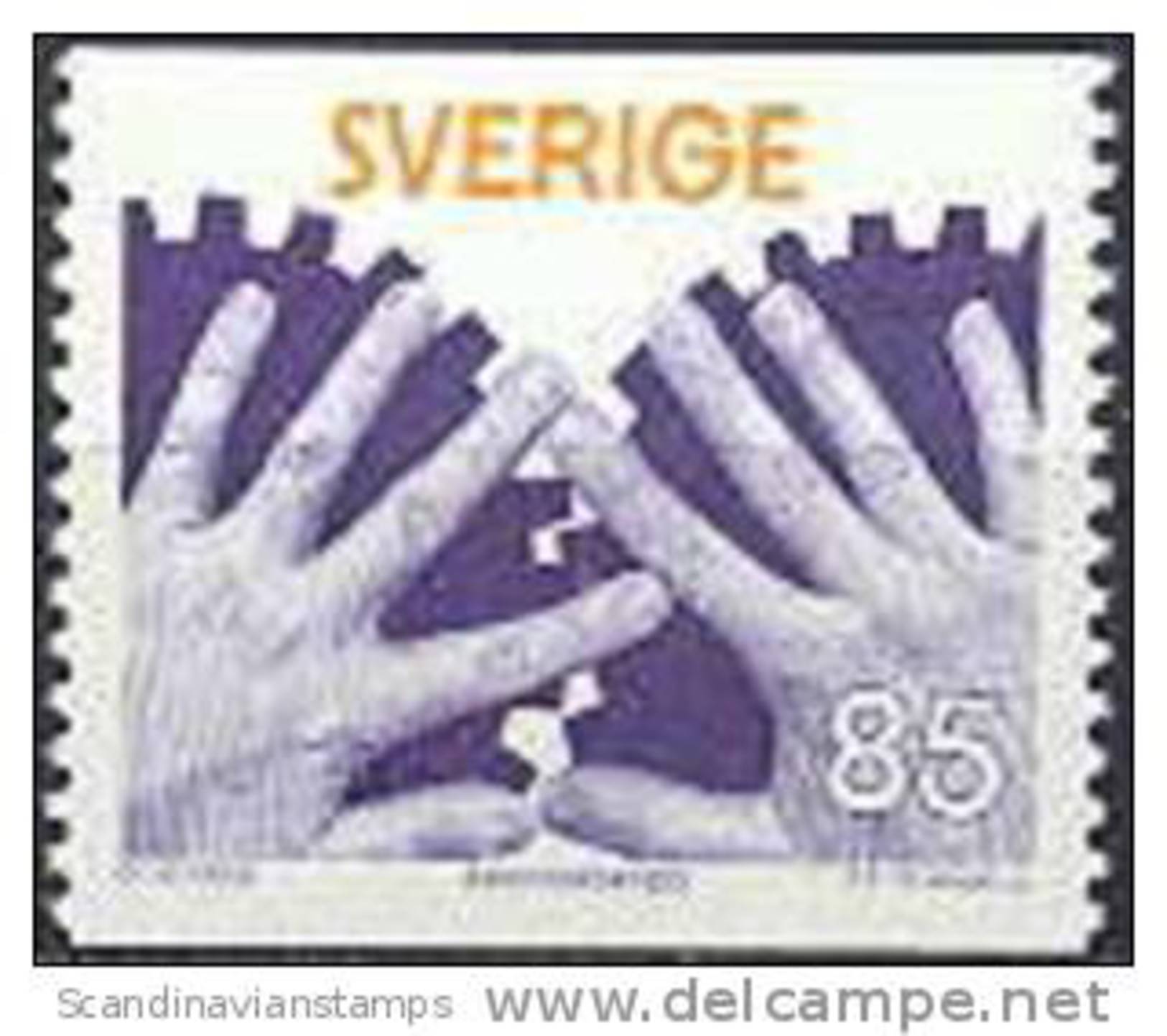 ZWEDEN 1976 85õre Veiligheid Fluorescerend PF-MNH - Neufs