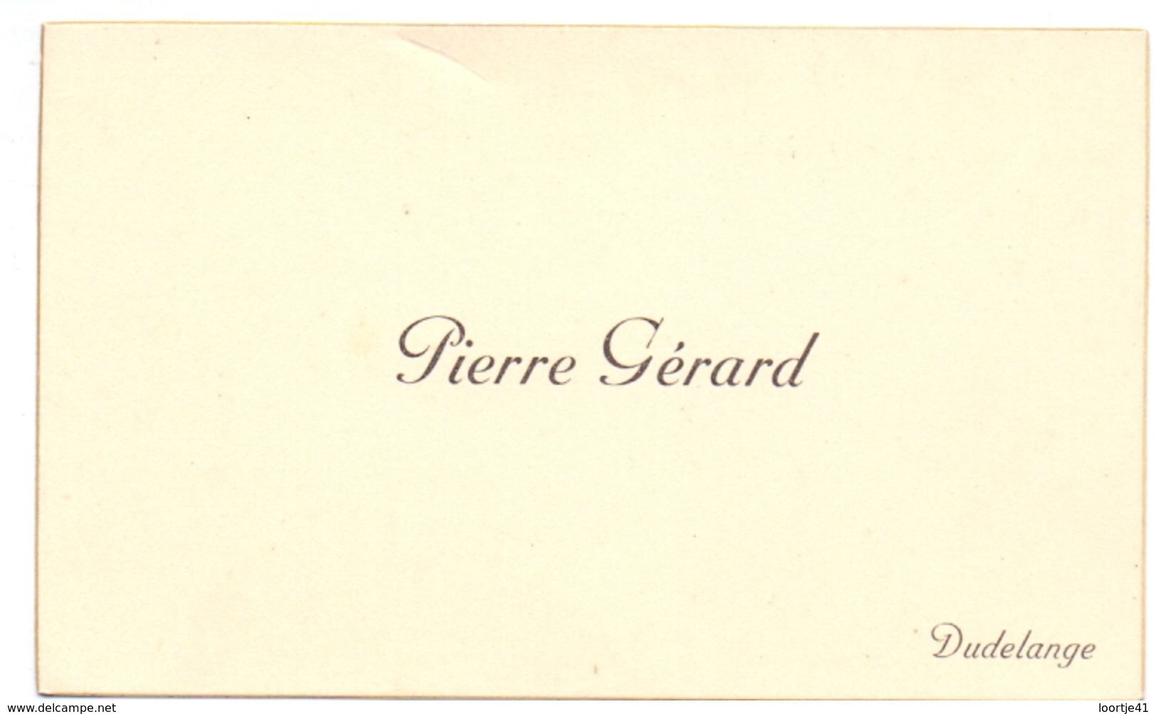 Visitekaartje - Carte Visite - Pierre Gérard - Dudelange - Cartes De Visite