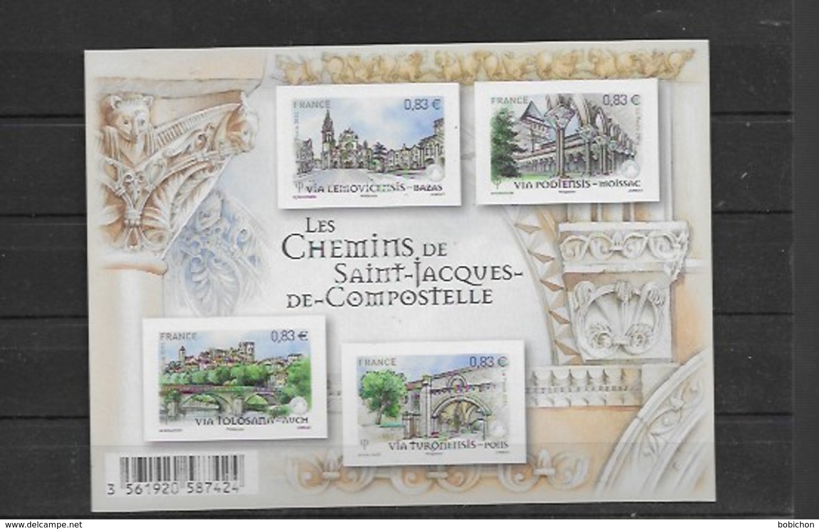 Bloc Neuf Xx Non Dentelé Chemins De St Jacques De Compostelle - Unused Stamps