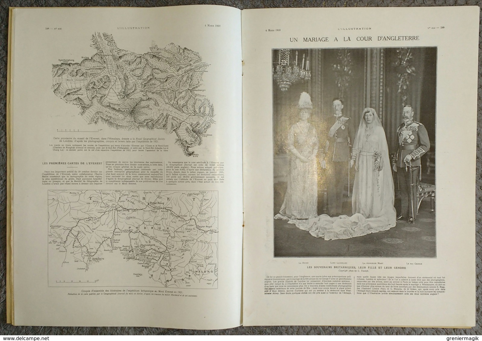 L'Illustration 4122 4 mars 1922 Rugby France-Angleterre/Exposition Arts décoratifs/Princesse Mary Lord Lascelles/Landru