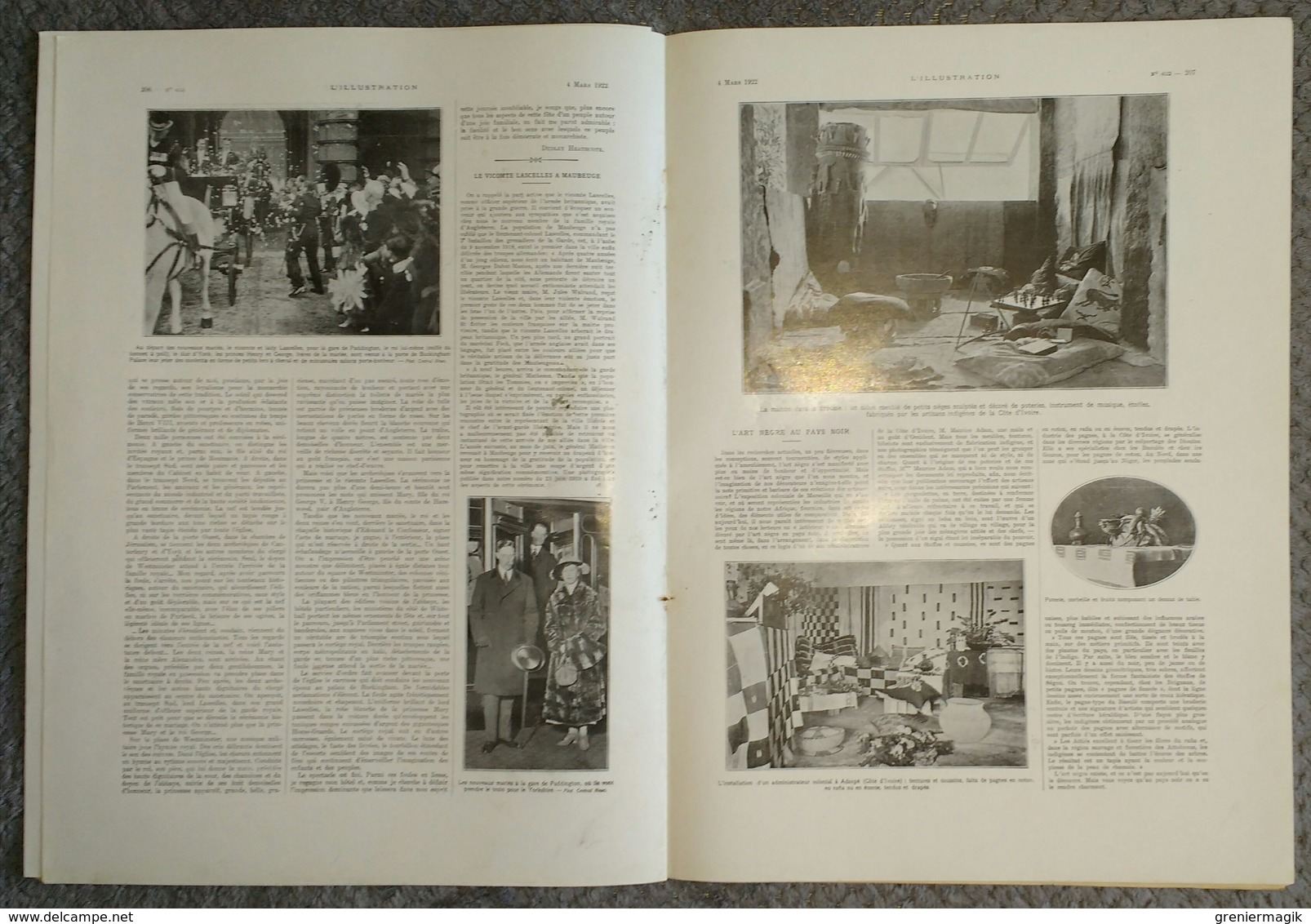 L'Illustration 4122 4 mars 1922 Rugby France-Angleterre/Exposition Arts décoratifs/Princesse Mary Lord Lascelles/Landru