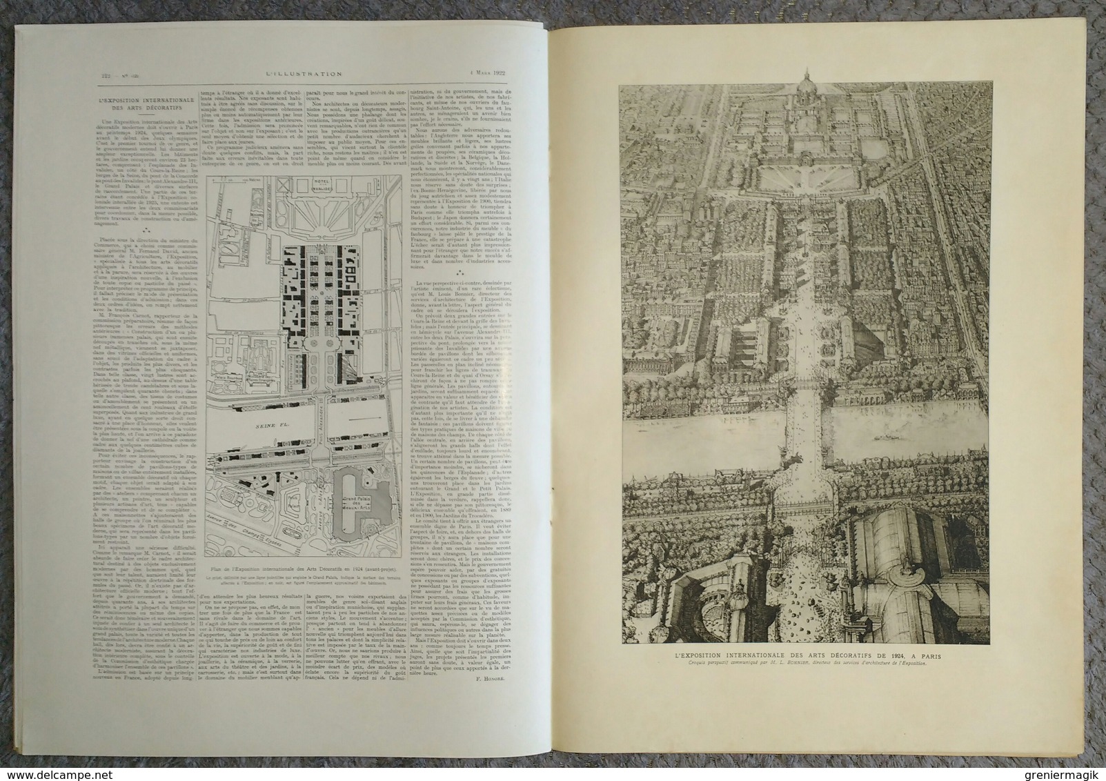 L'Illustration 4122 4 mars 1922 Rugby France-Angleterre/Exposition Arts décoratifs/Princesse Mary Lord Lascelles/Landru