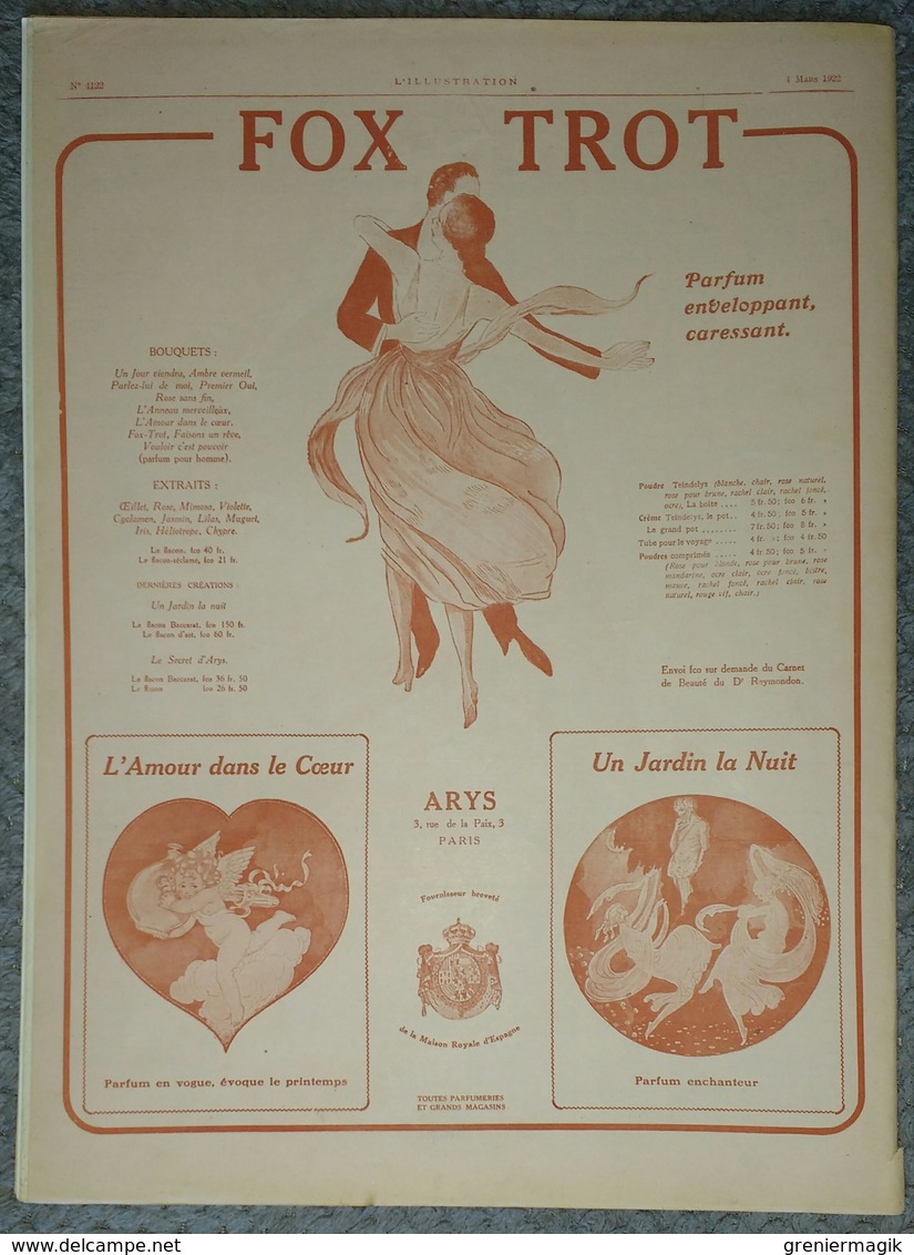 L'Illustration 4122 4 mars 1922 Rugby France-Angleterre/Exposition Arts décoratifs/Princesse Mary Lord Lascelles/Landru