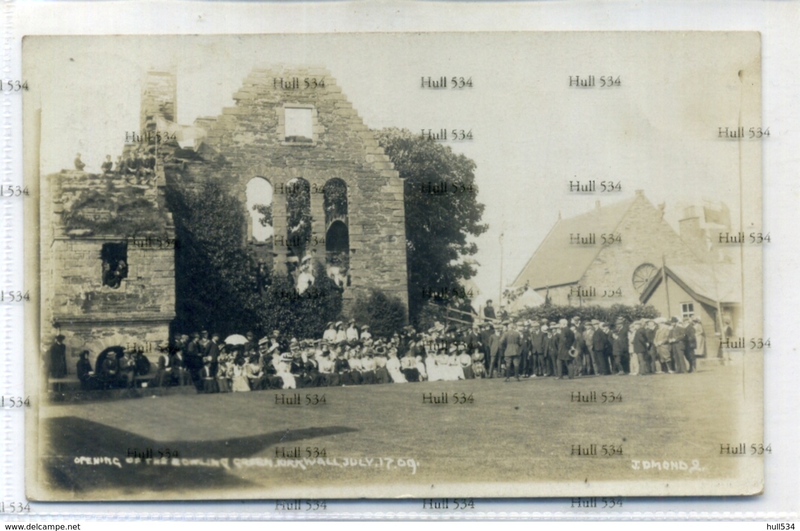 Orkney Postcard Kirkwall Opening Bowling Green July 7 1909 J Omond No.2 - Orkney