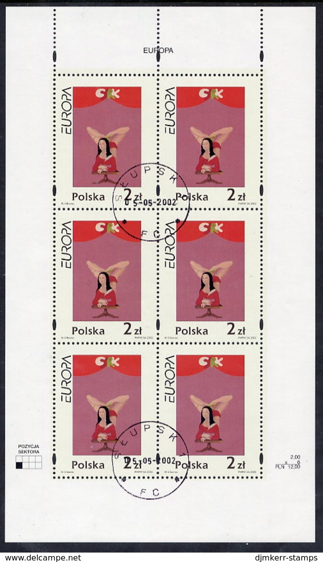 POLAND 2002 Europa: Circus Sheetletm Cancelled.  Michel 3972 - Blocks & Sheetlets & Panes
