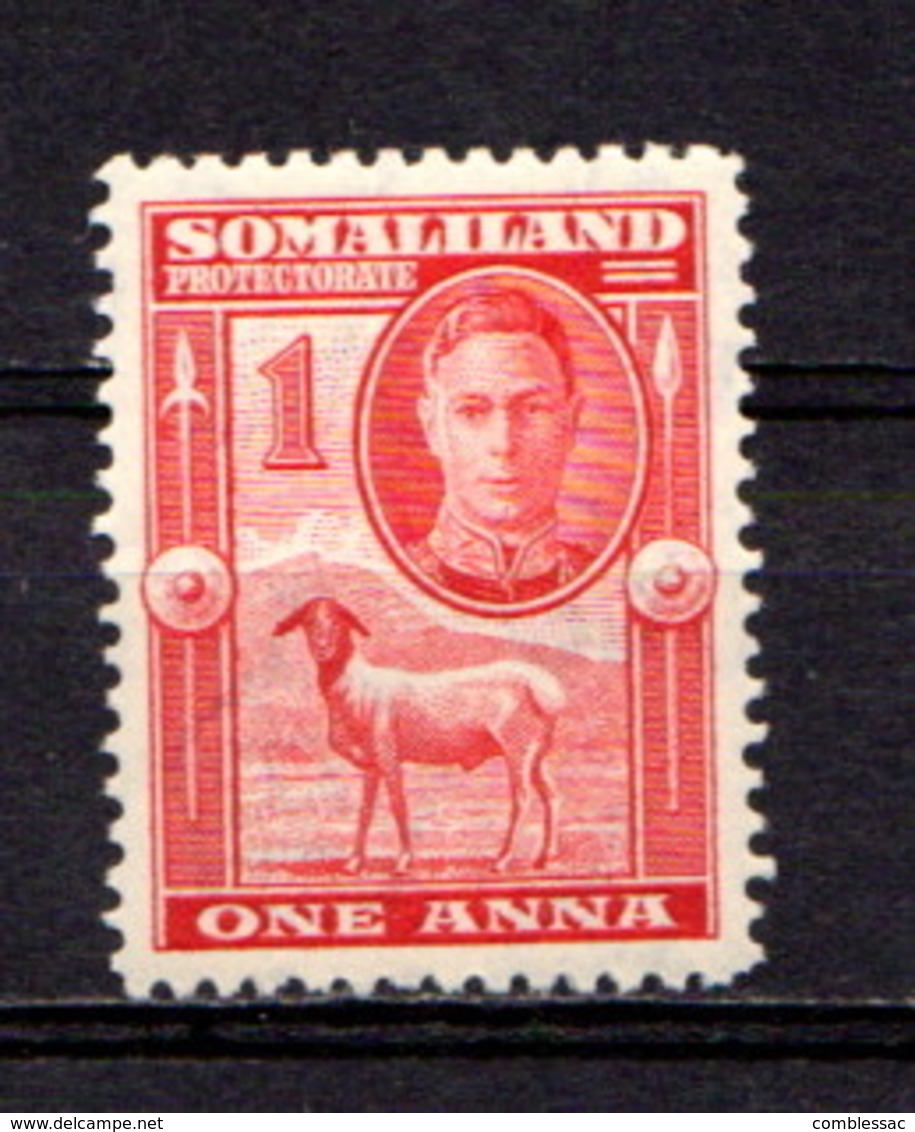 SOMALILAND    1942    1a  Scarlet    MH - Somaliland (Protectorate ...-1959)