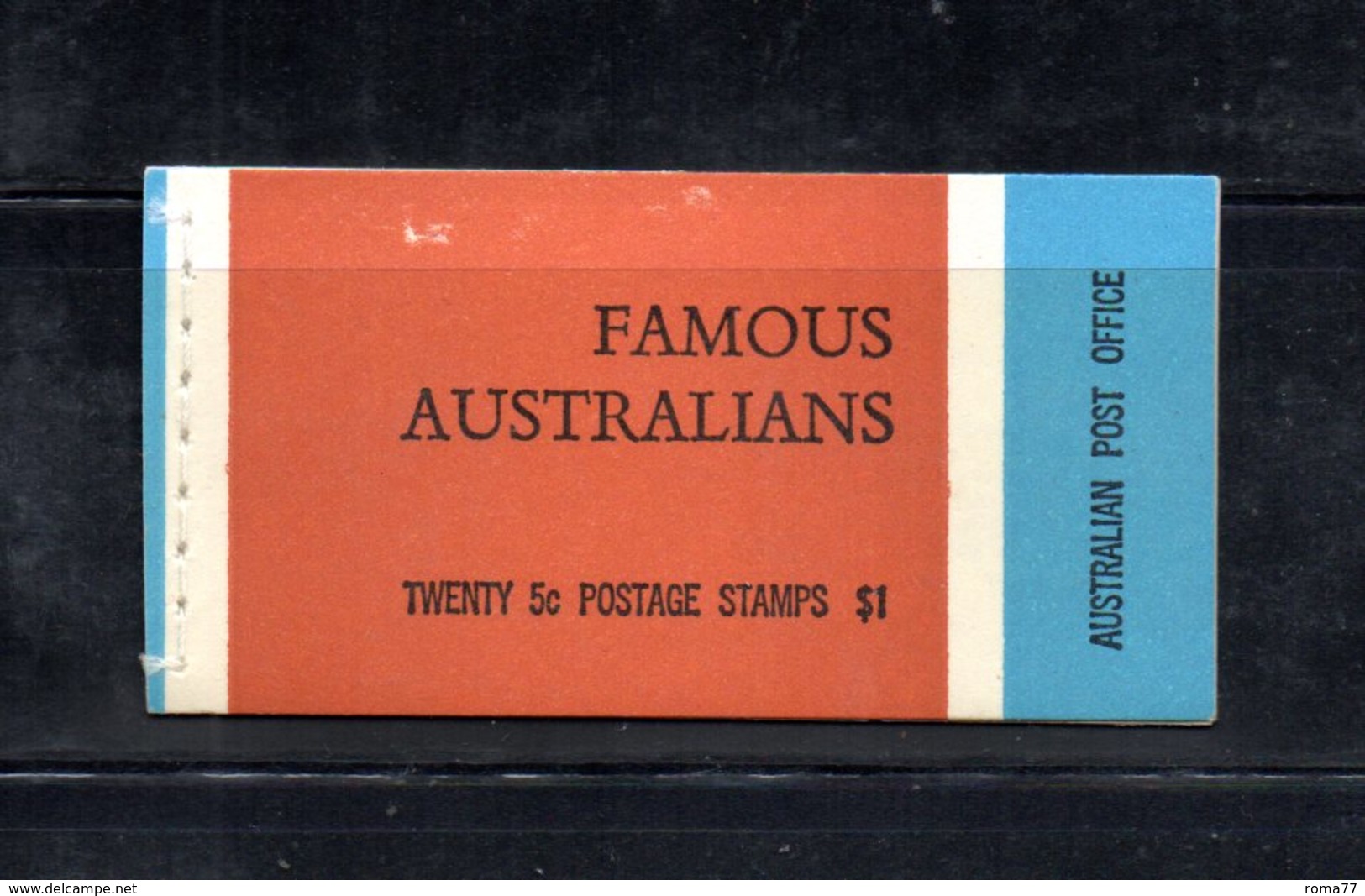 QUS - AUSTRALIA 1968 COMPLETE FAMOUS AUSTRALIANS (380/383 Yvert) BOOKLET CARNET   ***  (2380A) . - Libretti