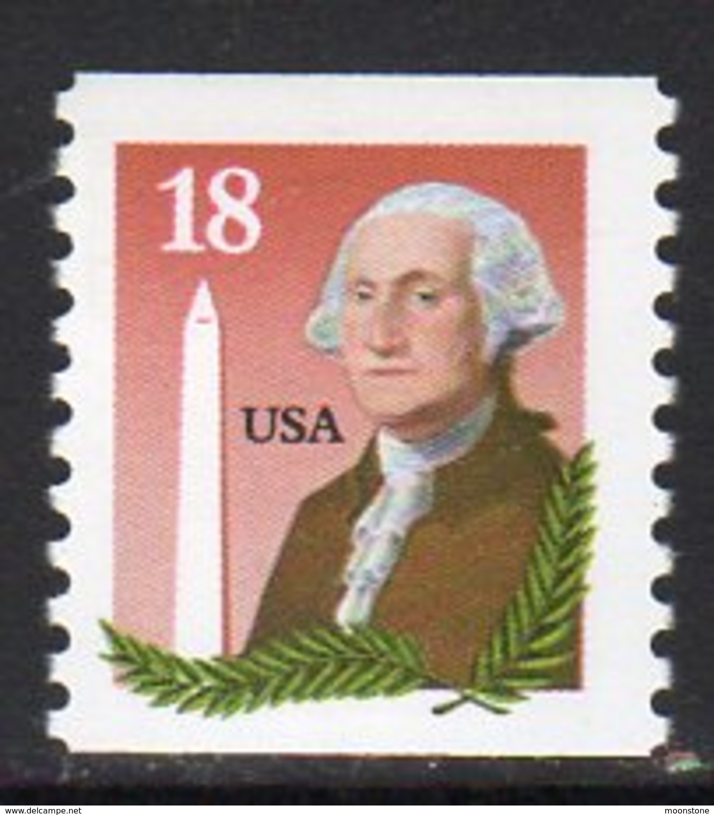 USA 1985 George Washington Coil Stamp, Imperf. X Perf. 10, MNH (SG 2207) - Unused Stamps