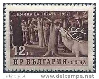 1957 BULGARIE 899** Cerf Et Arbres, Issu De Série - Neufs