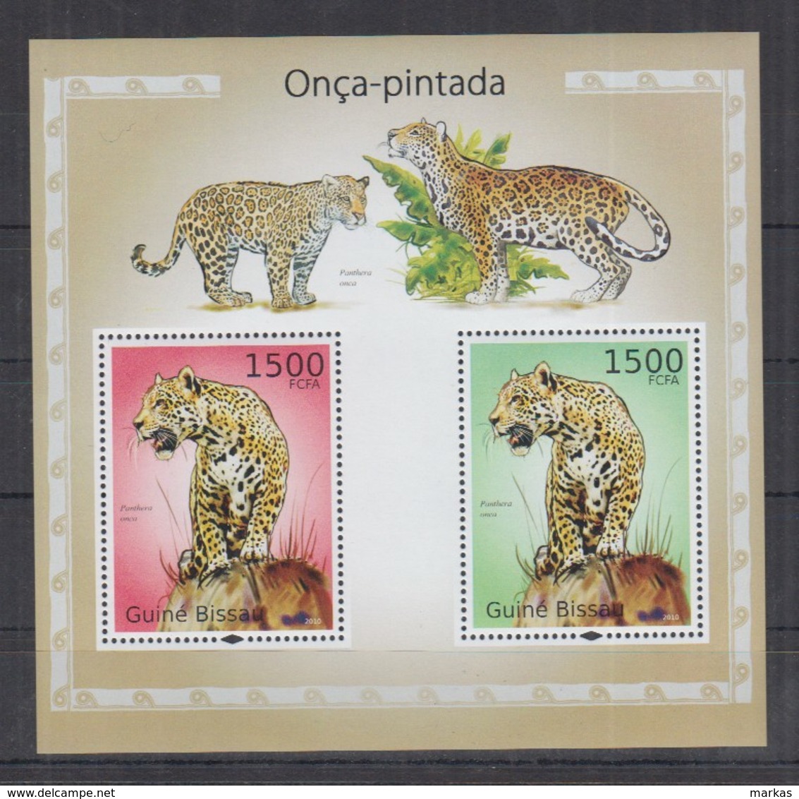 L211. Guine-Bissau MNH - 2010 - Nature - Fauna - Wild Animals - Big Cats - Bl - Other & Unclassified