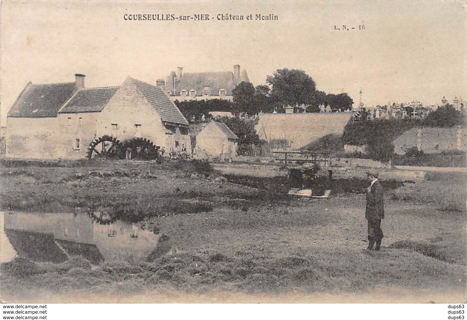 COURSEULLES SUR MER - Château Et Moulin - Très Bon état - Courseulles-sur-Mer