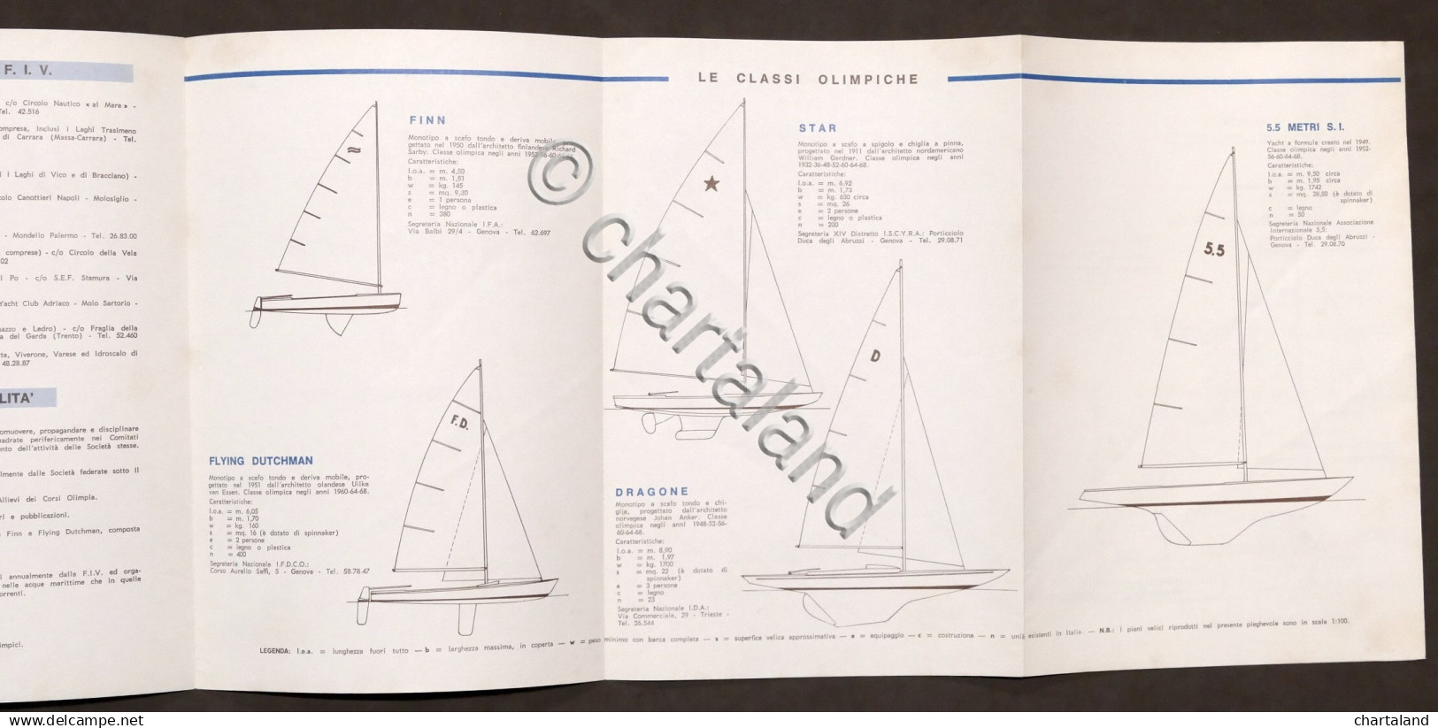 Sport C.O.N.I. - Brochure Federazione Italiana Vela -  La Vela In Italia - 1970 - Non Classificati