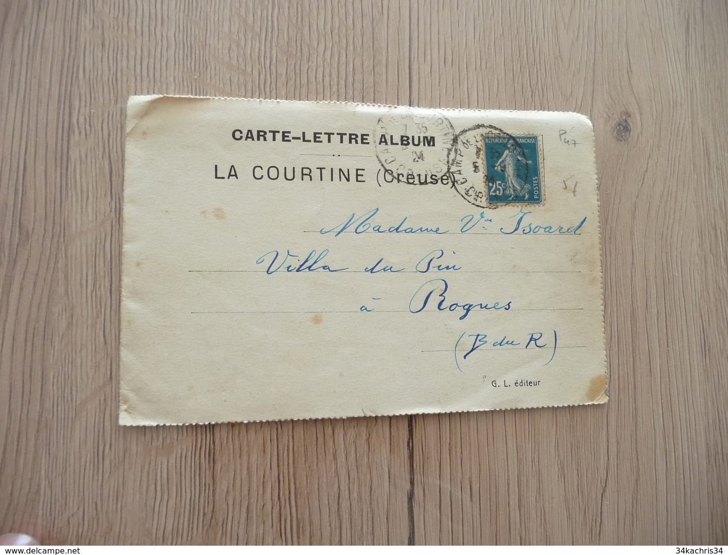 CPA 23 Creuse Carte Lettre Album La Courtine Multi Vues + Panorama - La Courtine