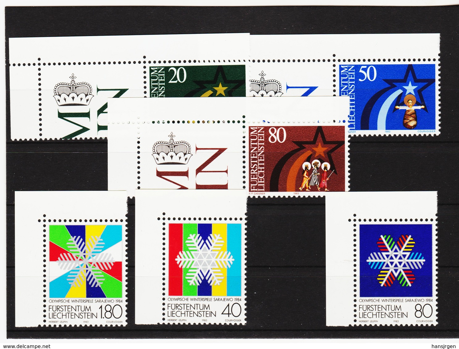 LKA36 LIECHTENSTEIN 1983 Michl 831/36 ECKRAND ** Postfrisch SIEHE ABBILDUNG - Ungebraucht