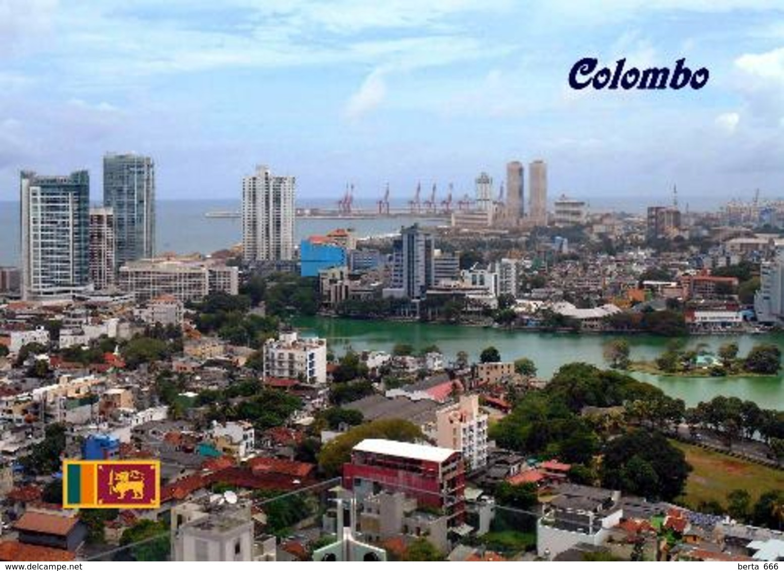 AK Sri Lanka Colombo Aerial View New Postcard - Sri Lanka (Ceilán)