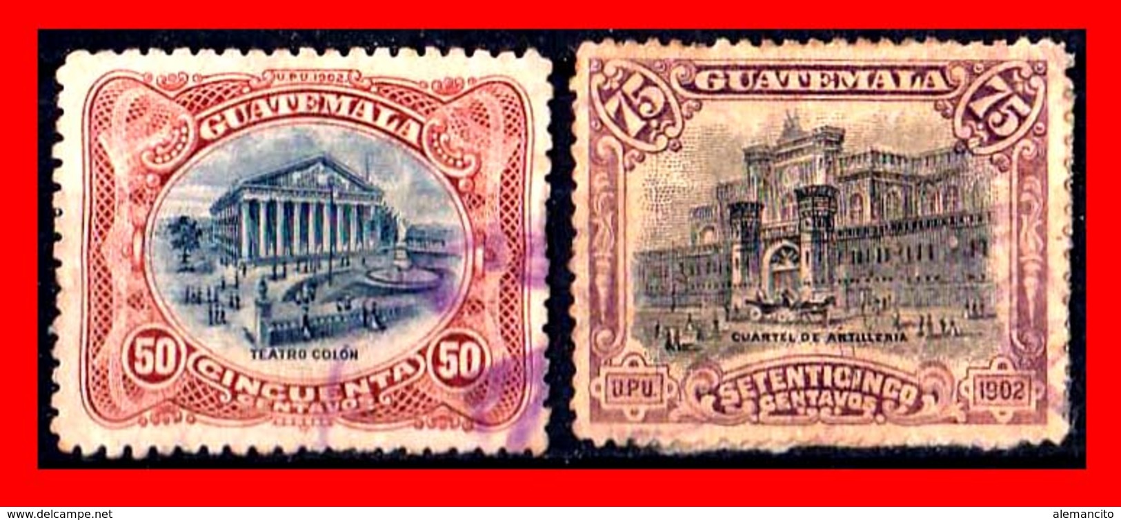 GUATEMALA  ( AMERICA DEL NORTE )  SELLO AÑO 1902 MONUMENTOS NACIONALES. - Guatemala