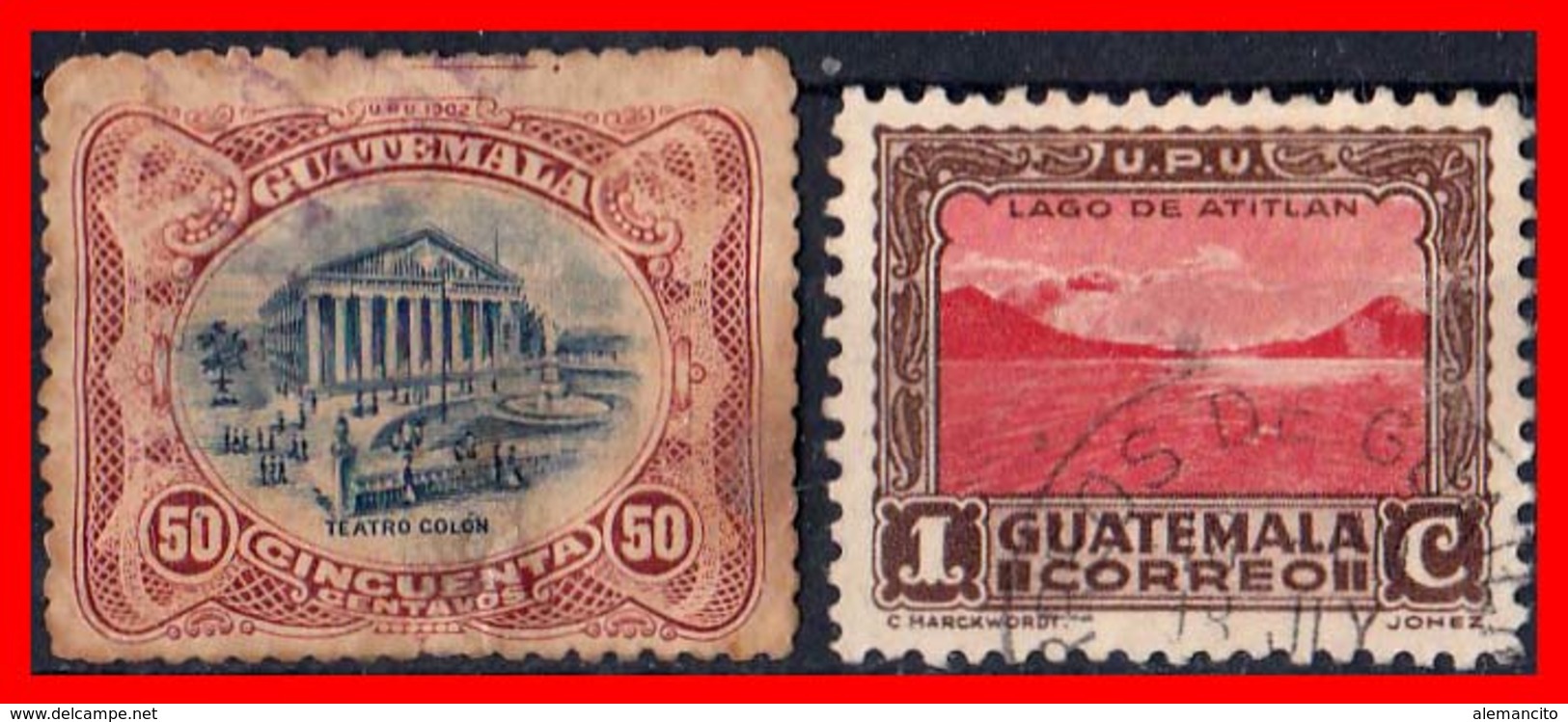 GUATEMALA  ( AMERICA DEL NORTE )  SELLO AÑO 1902 MONUMENTOS NACIONALES. - Guatemala