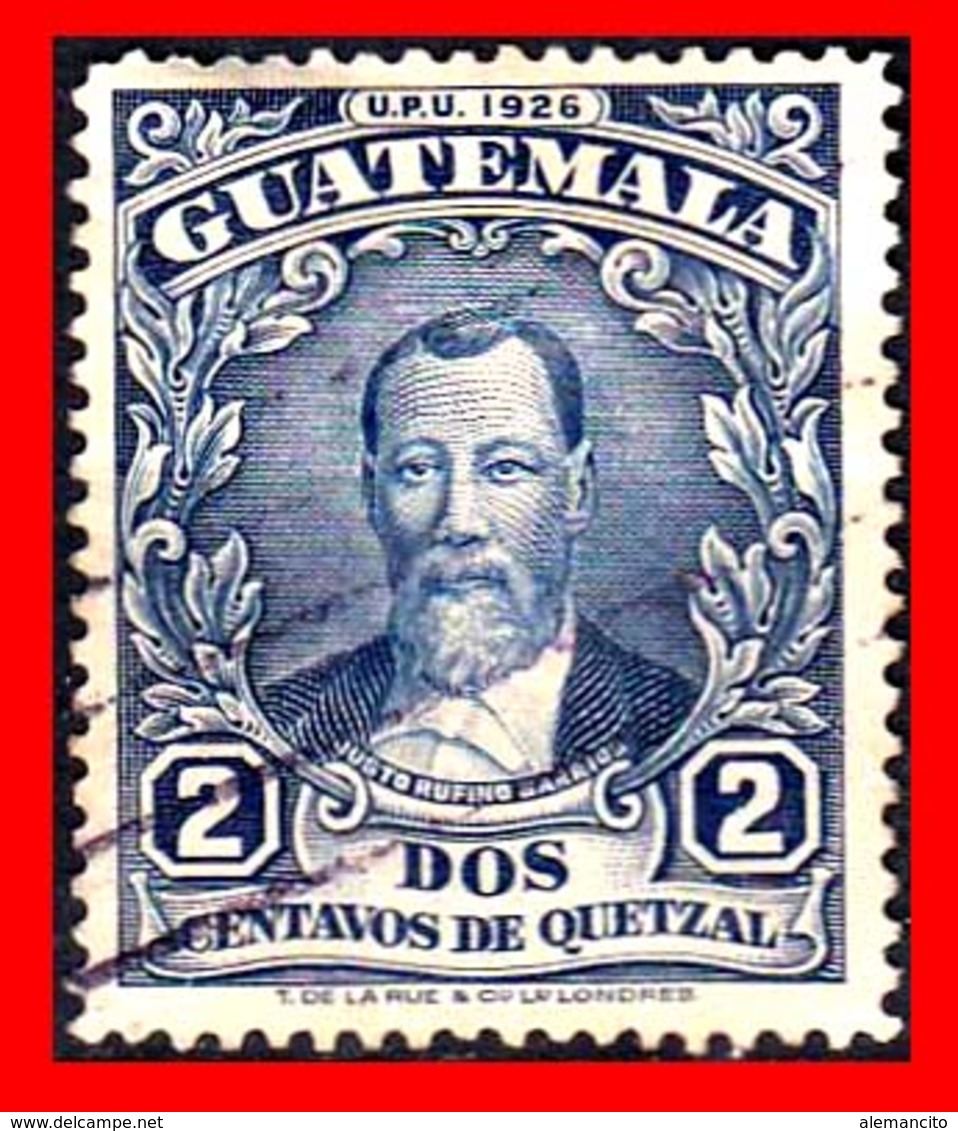 GUATEMALA  ( AMERICA DEL NORTE )  SELLO AÑO 1929.  SÍMBOLOS NACIONALES - Guatemala