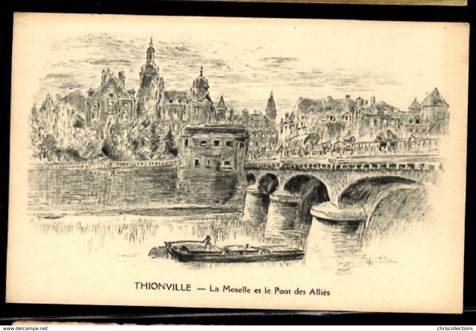 57 - THIONVILLE  - La Moselle Et Le Pont Des Alliés - Thionville