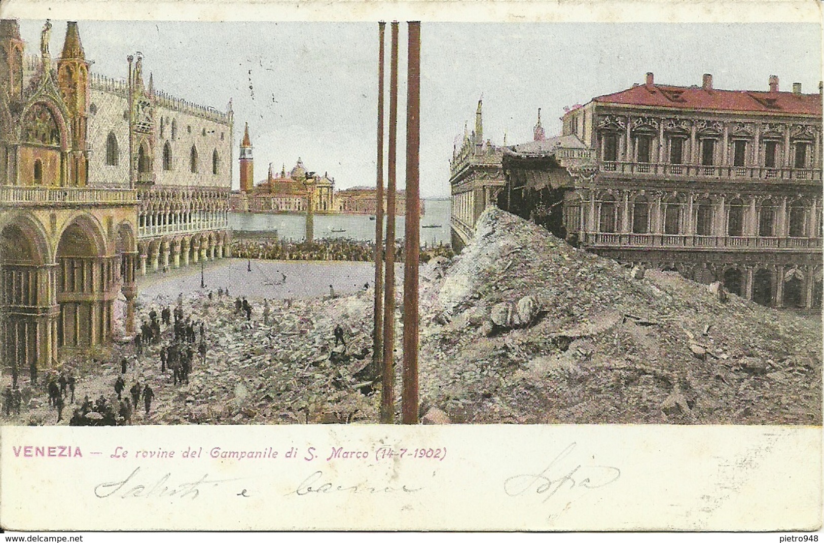 Venezia (Veneto) Le Rovine Del Campanile Di San Marco, (14.07.1902) - Venezia