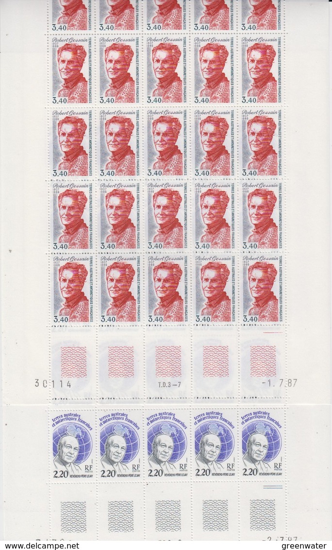 TAAF 1988 Lejay / Gessain 2v Complete Shetlets With Full Margin (unfolded) ** Mnh (TA220) - Ongebruikt