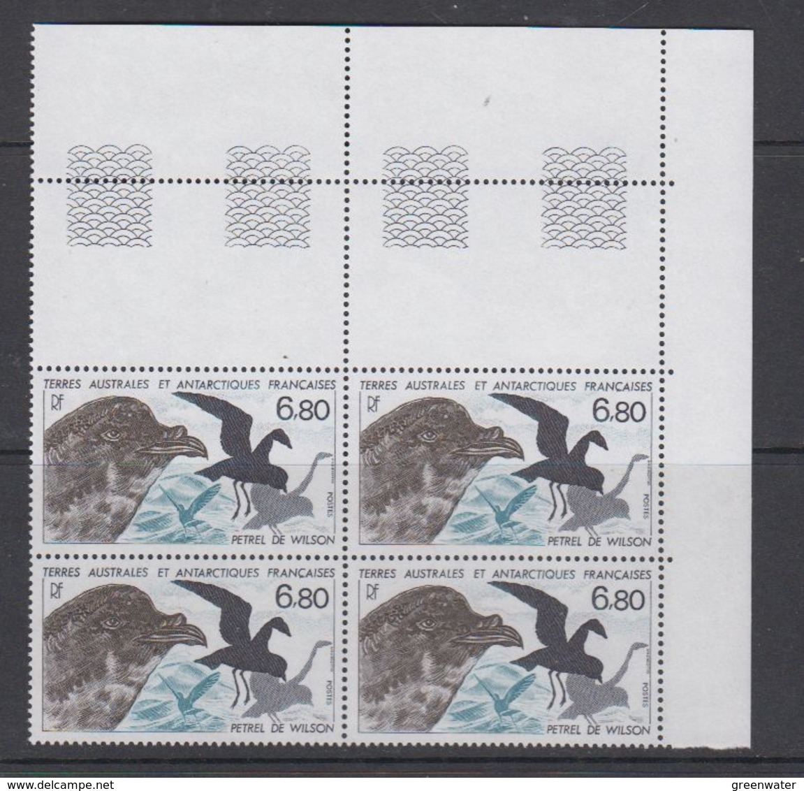 TAAF 1988 Petrel De Wilson 1v Bl Of 4 (corner) ** Mnh (TA224A) - Ongebruikt