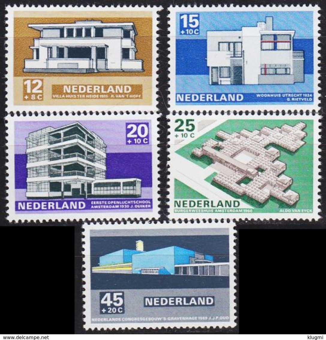 NIEDERLANDE NETHERLANDS [1969] MiNr 0915-19 ( **/mnh ) Architektur - Ungebraucht