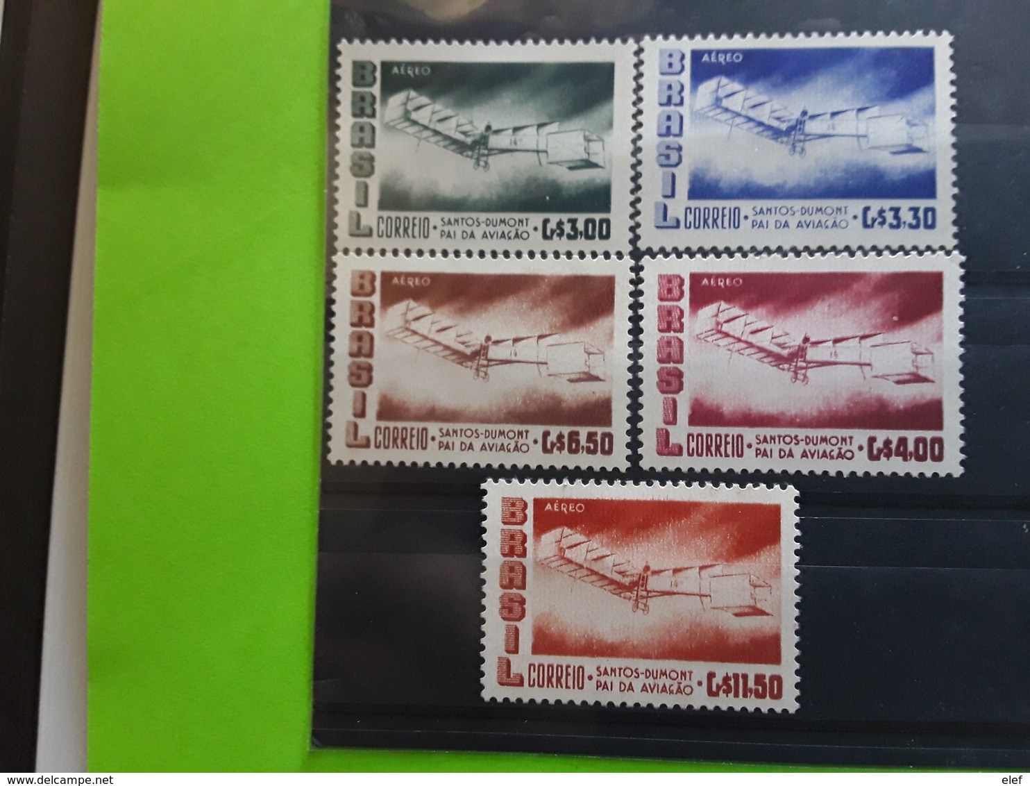 BRASIL / BRAZIL / BRESIL AEREO / AIRMAIL 1956  Serie SANTOS DUMONT  69 / 73,  Neufs */ MH, TB - Poste Aérienne