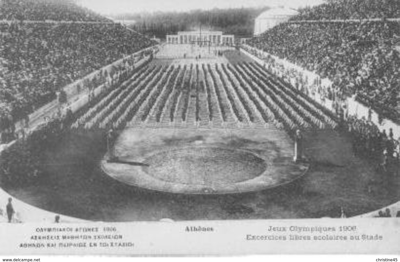 ATHENES   JEUX OLYMPIQUES 1906  EXERCICES LIBRES SCOLAIRES AU STADE - Grèce
