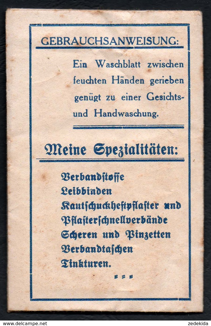 C3779 - Chemnitz - Amandus Schluckwerk - Orig. Seife Seifenblätter Mit Gebrauchsanweisung - Werbung Reklame - Productos De Belleza