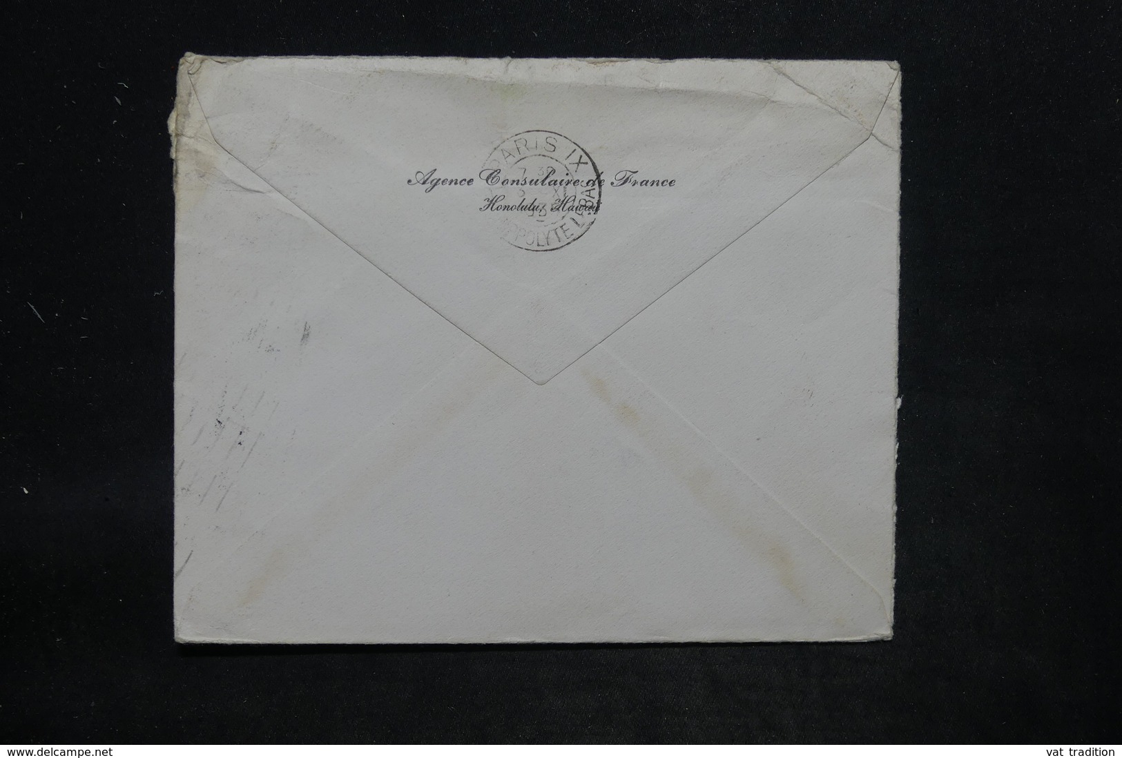 HAWAÏ - Enveloppe De L 'Agence Consulaire De France à Honolulu Pour La France En 1935 - L 25726 - Hawai