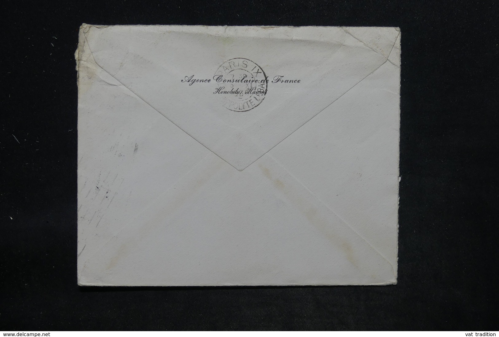 HAWAÏ - Enveloppe De L 'Agence Consulaire De France à Honolulu Pour La France En 1935 - L 25726 - Hawaii