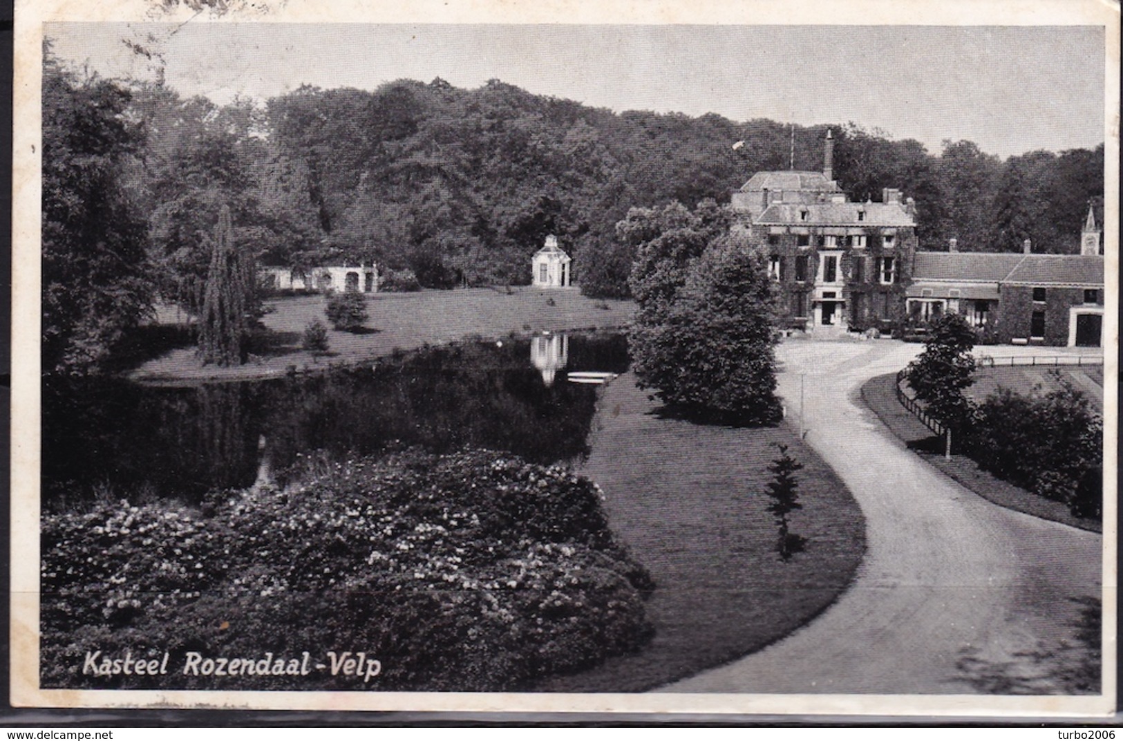 1958 Velp Kasteel Rozendaal Z/w Gelopen Naar Schiedam - Velp / Rozendaal