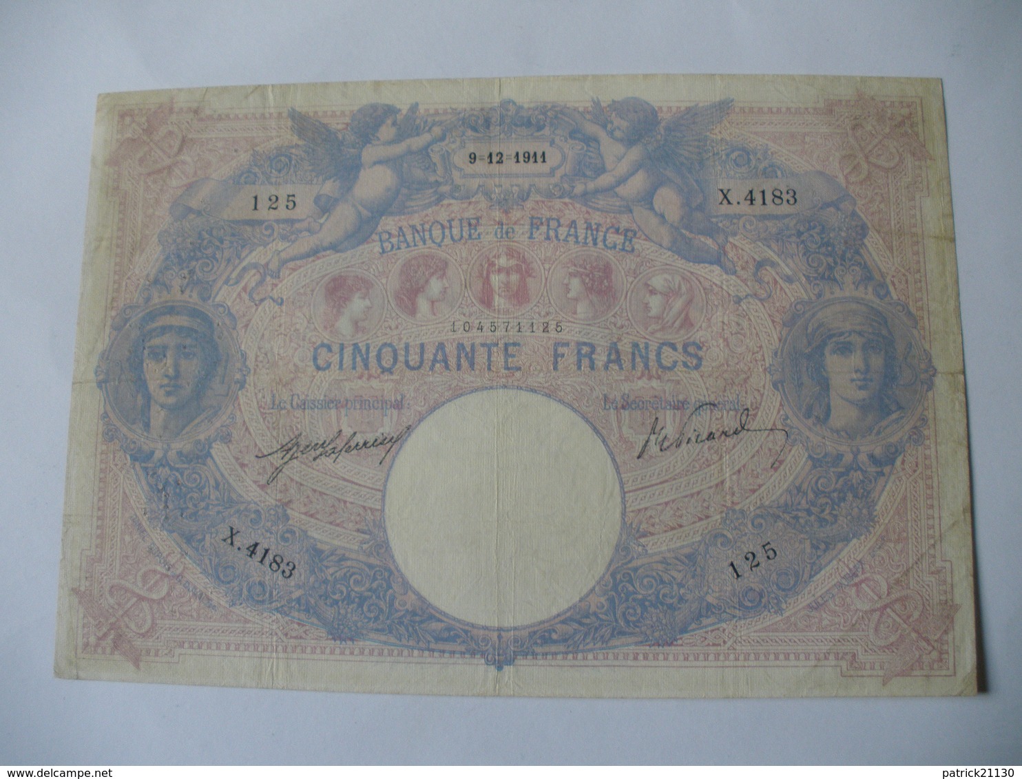 BILLET 50 F BLEU ET ROSE  09/12/1911 FAY 14/24 - 50 F 1889-1927 ''Bleu Et Rose''