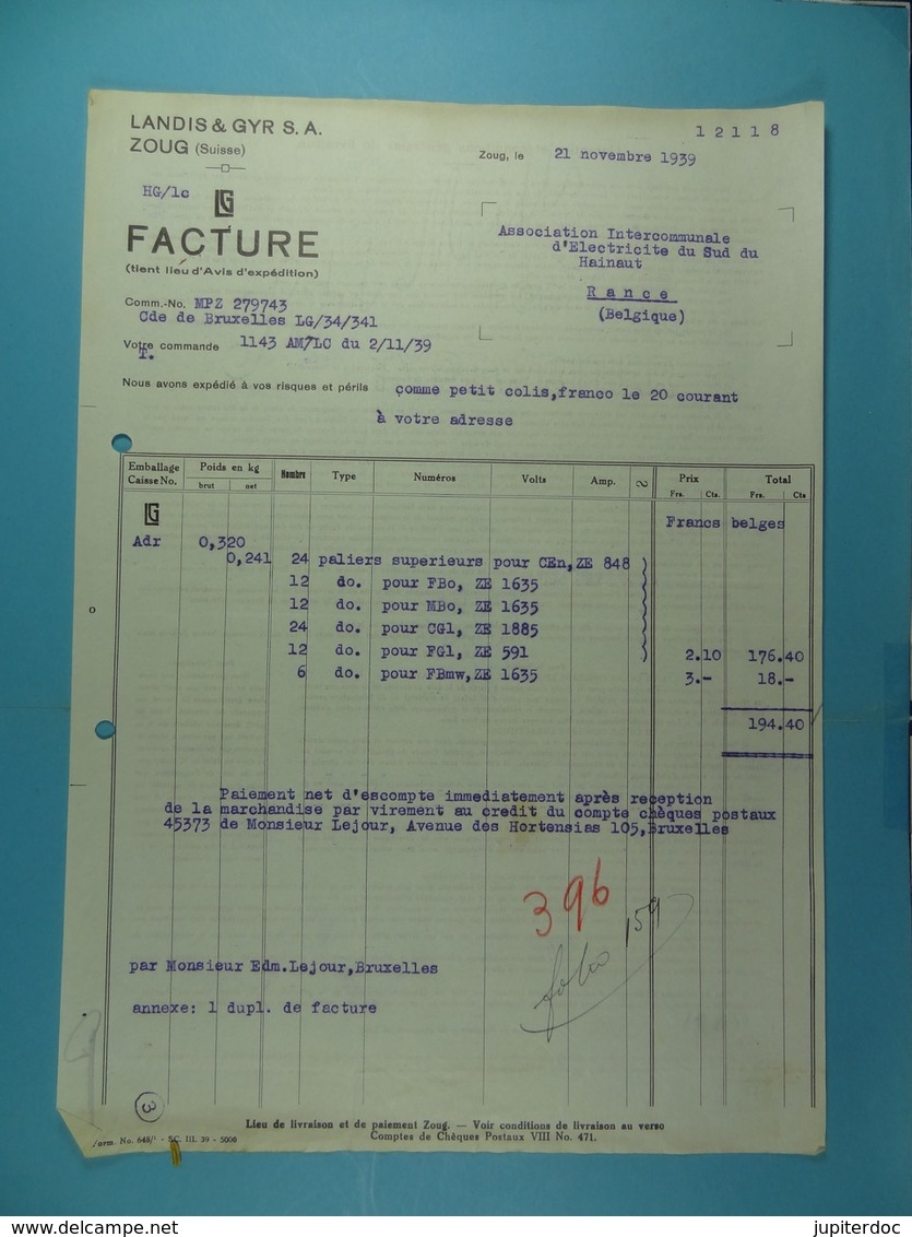 Landis & GYR S.A. Zoug (Suisse) /38/ - Suisse