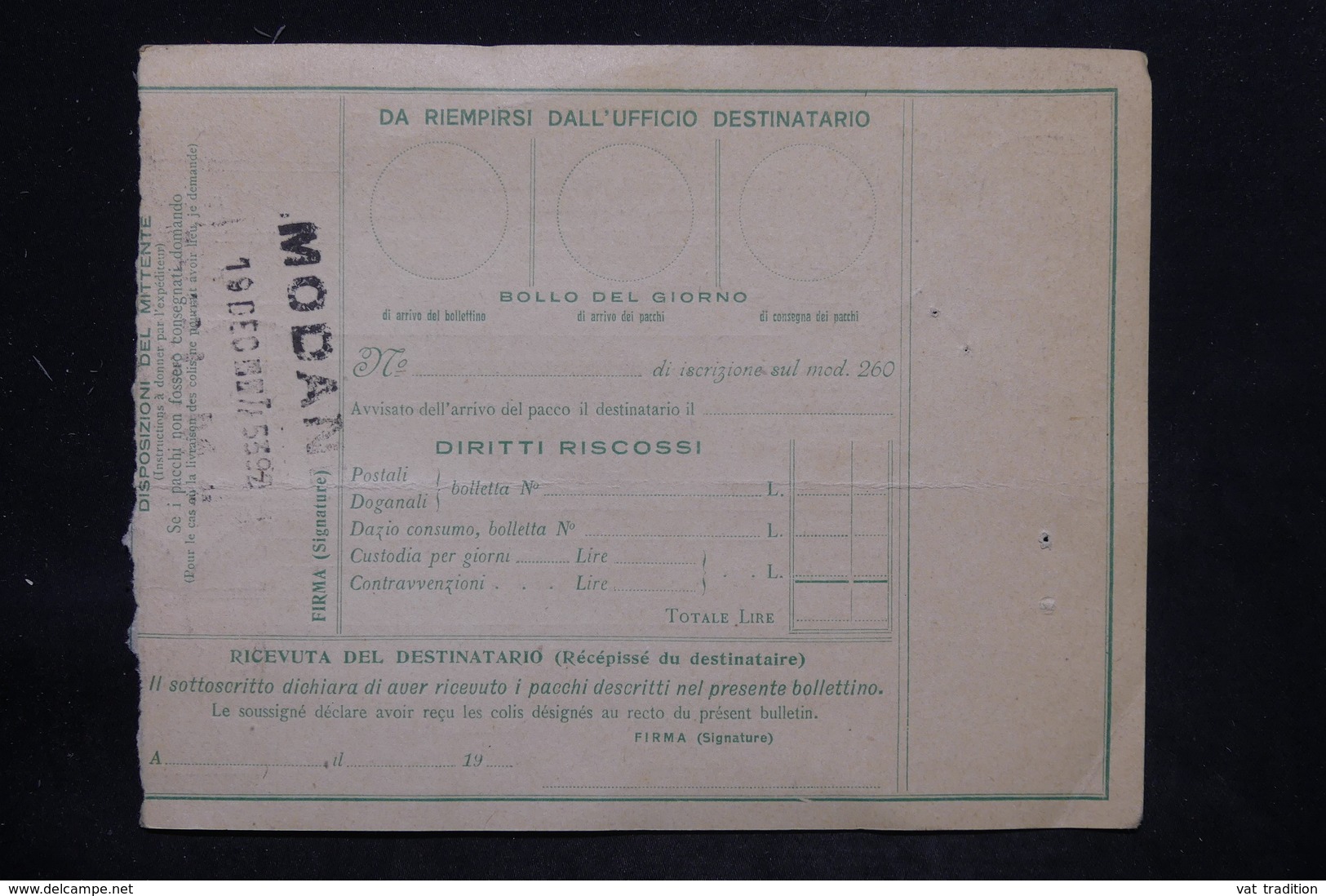 ITALIE - Colis Postal De Como Pour Paris Via Modane En 1925 , Affranchissement Plaisant - L 25732 - Postal Parcels