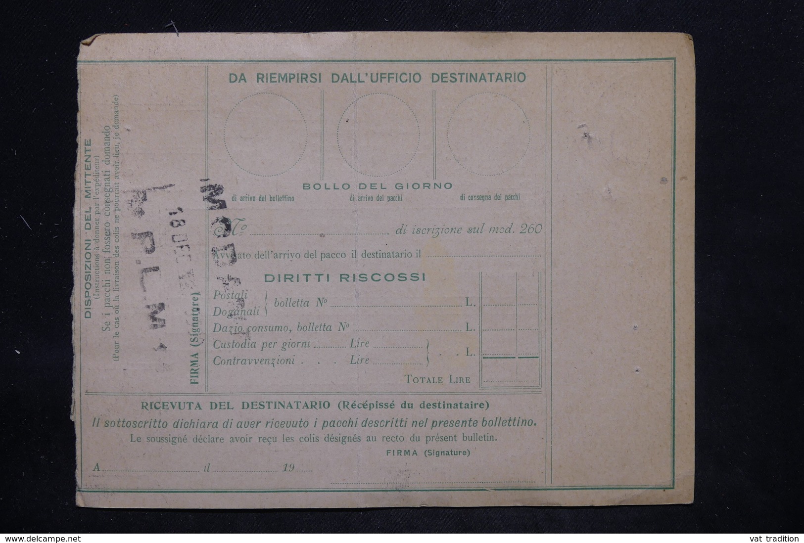 ITALIE - Colis Postal De Como Pour Paris Via Modane En 1925 , Affranchissement Plaisant - L 25734 - Colis-postaux