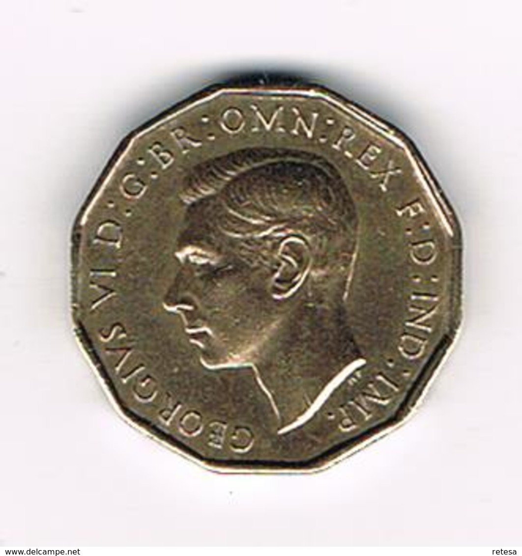 -&  GREAT BRITAIN  3  PENCE  1944 - F. 3 Pence