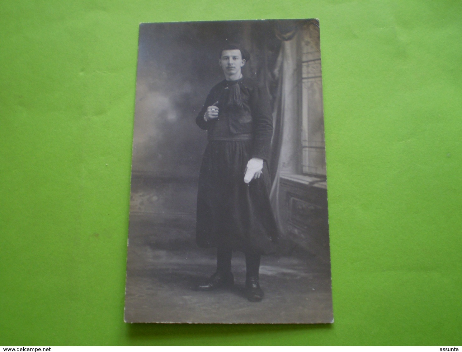 Carte Photo : Zouave En Pied De Bonnesoeur à St Servan - Personnages