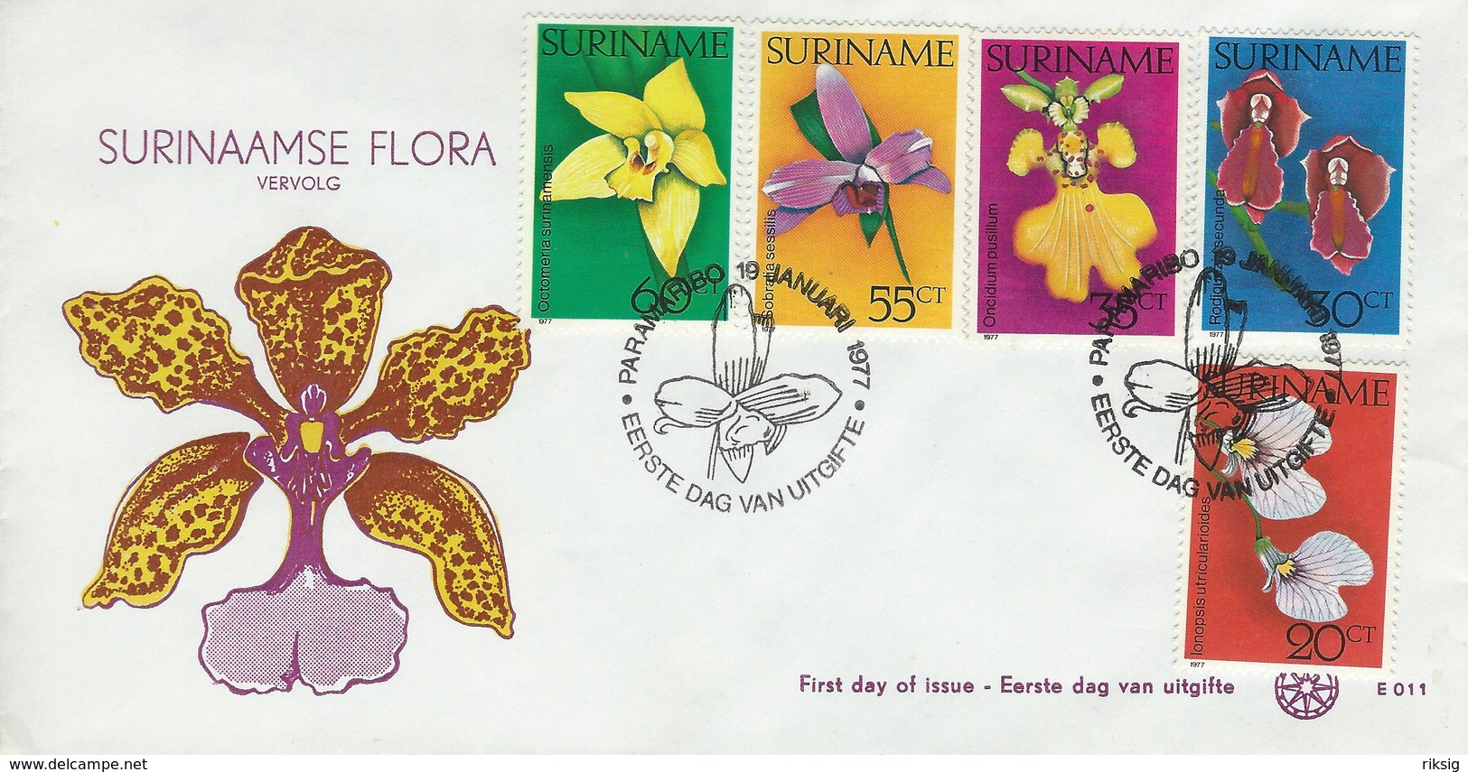 Suriname - Flowers On Stamps. # 559 # - Orchids