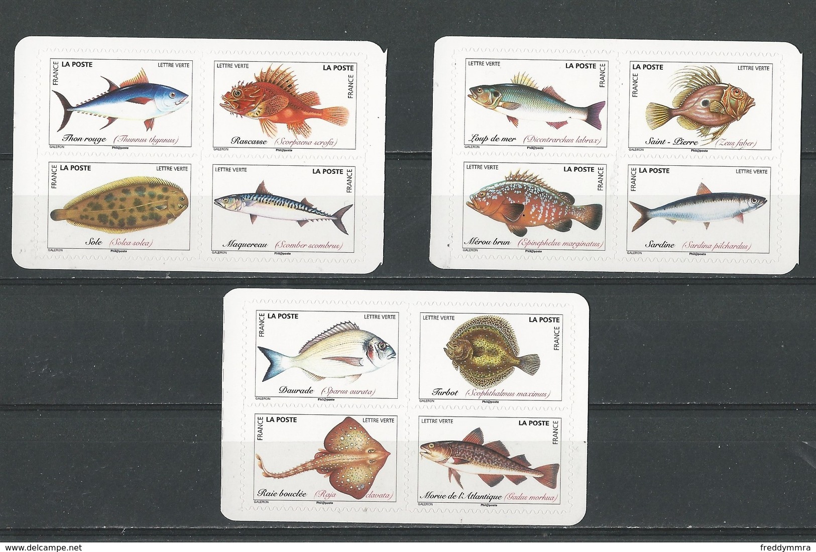 France: Nouveauté 2019 ** ( Timbres Du Carnet)  Poissons - Fishes