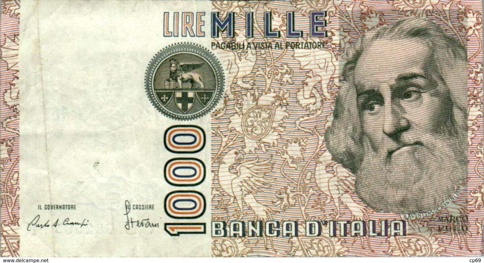 Billet De Banque Italien Italie 1000 Lire CC 682585 F Marco Polo Année 1982 B.Etat - 1000 Lire