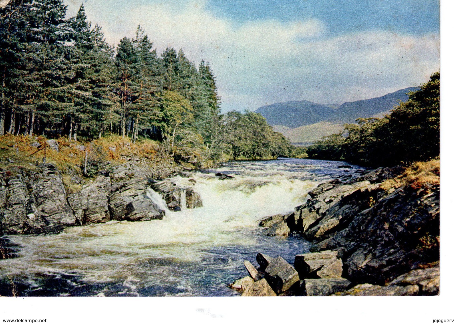 The Falls Of Orchy Glen Orchy Argyll Scotland ; Expédiée De Paisley ( 2 Scan - Renfrewshire