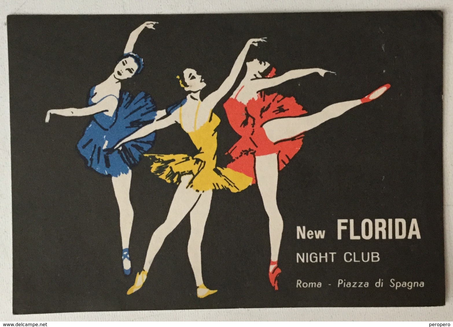 NEW FLORIDA NIGHT CLUB    ROMA     PIAZZA DI SPAGNA - Cafes, Hotels & Restaurants