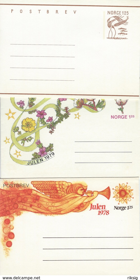 Sweden - Postbrev - 3 Covers.  H-1578 - Postal Stationery