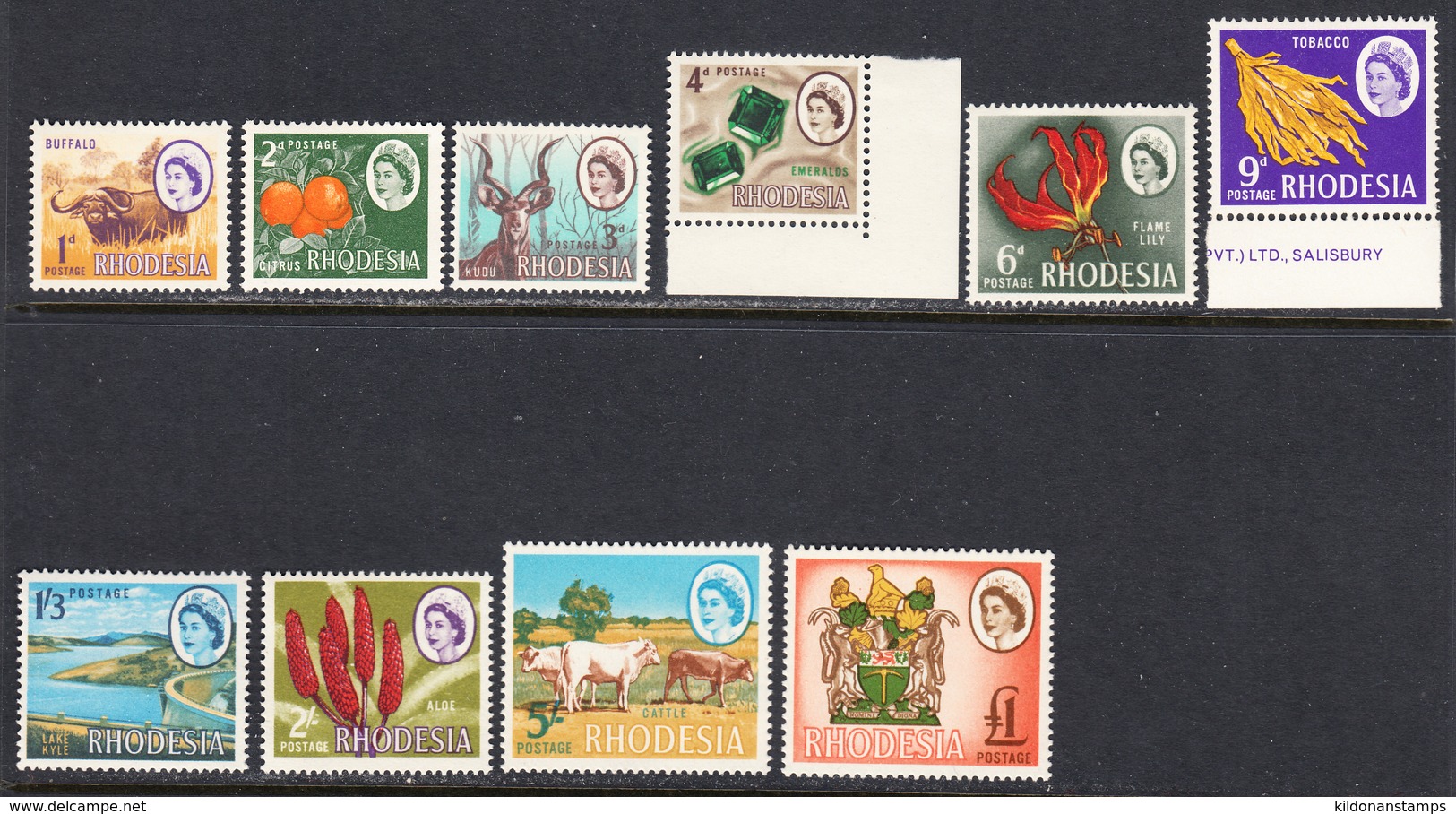 Rhodesia 1966-69 Litho Mardon Printing, Mint No Hinge/mounted, See Notes, Sc# ,SG 397-407 - Rhodesia (1964-1980)