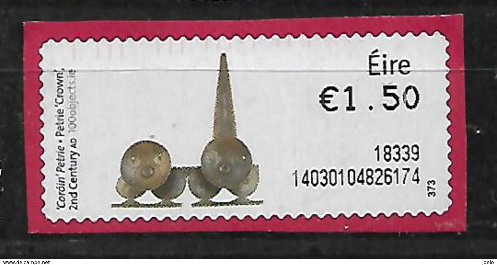 IRELAND 2018 FRANKING LABEL ANTIQUE OBJECTS PAIR - Franking Labels
