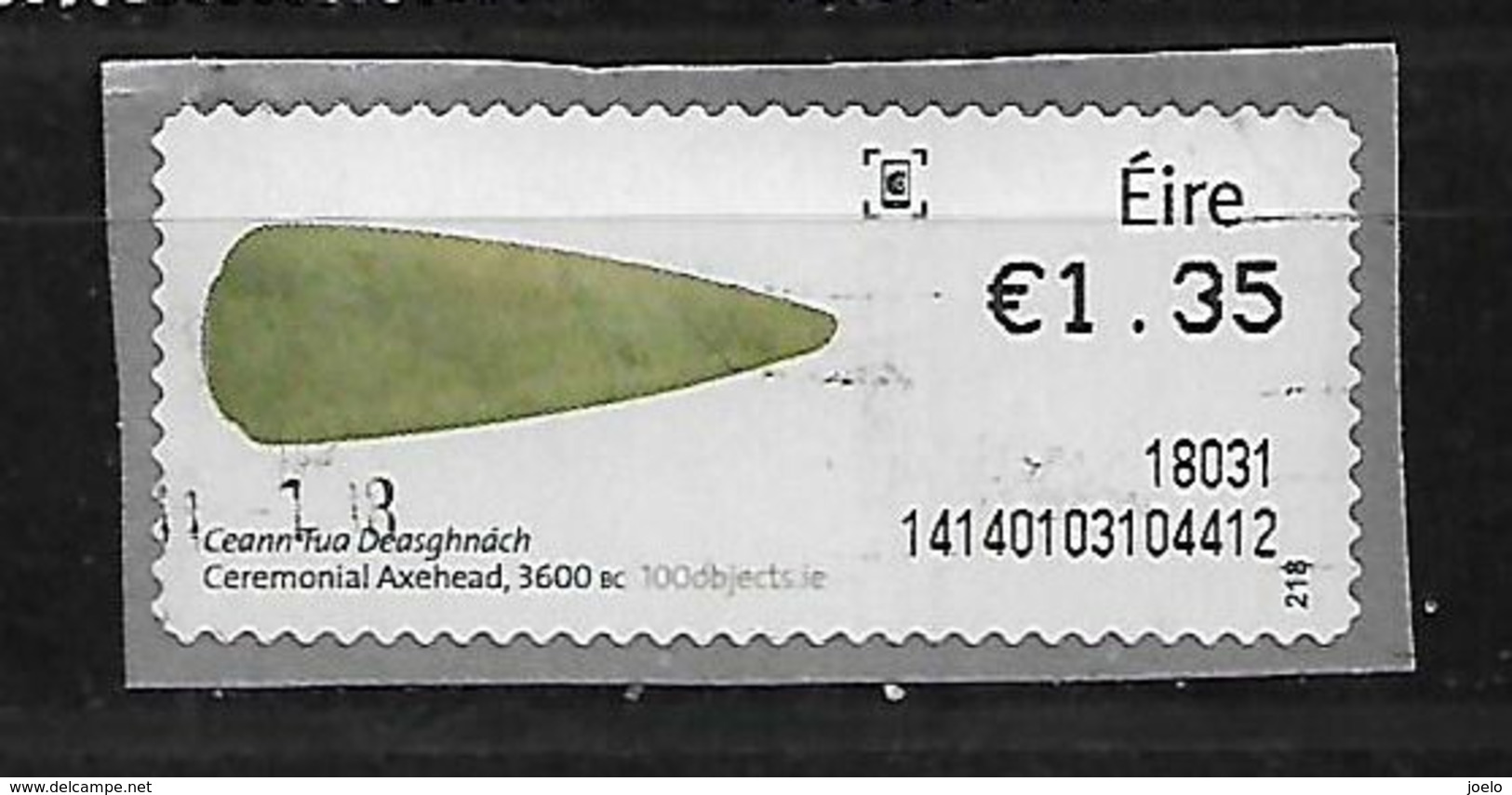 IRELAND 2018 FRANKING LABEL ANTIQUE OBJECTS PAIR - Viñetas De Franqueo (Frama)